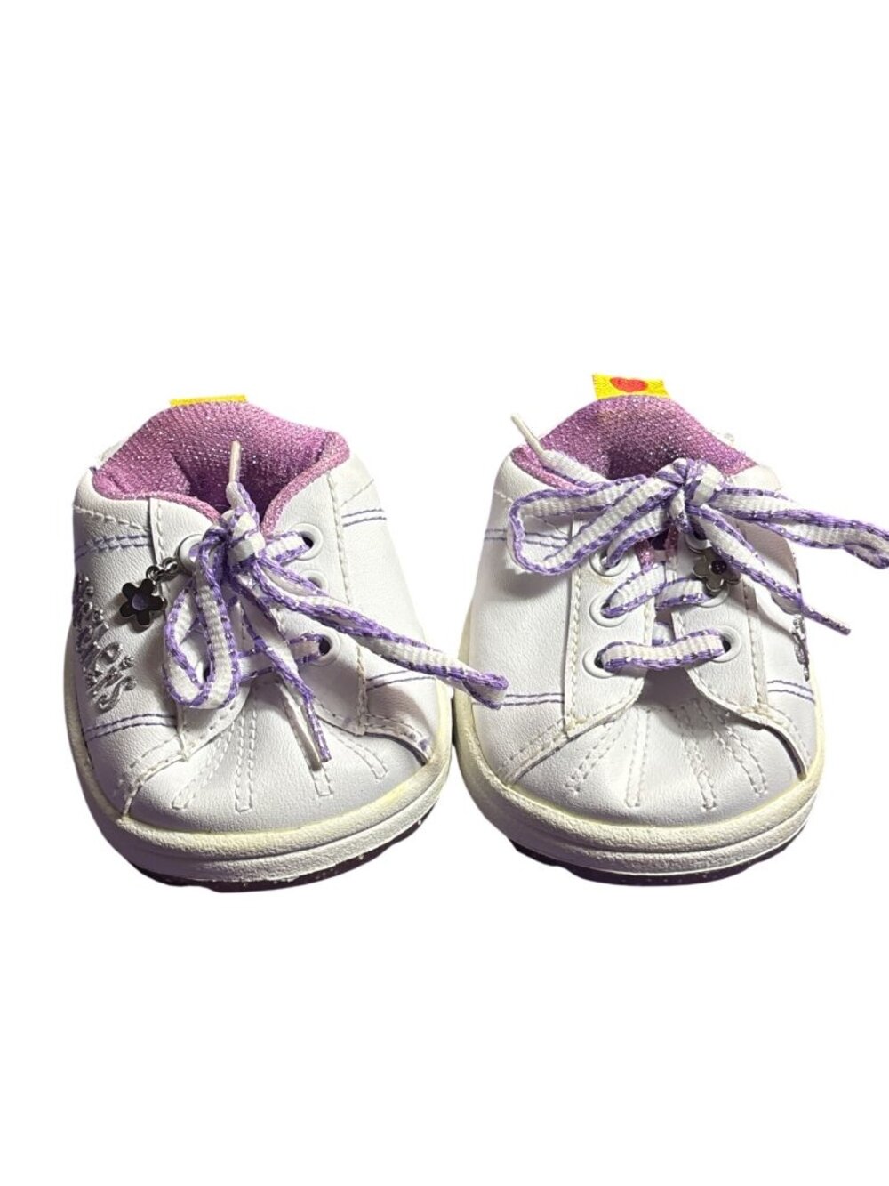 Build-A-Bear Workshop White & Purple Skechers Tennis Shoes Laces & Charm